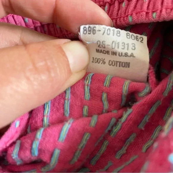 Oshkosh B’Gosh RARE Vintage Made in the USA Overalls Pink Polka Dot 100% Cotton - Picture 7 of 10